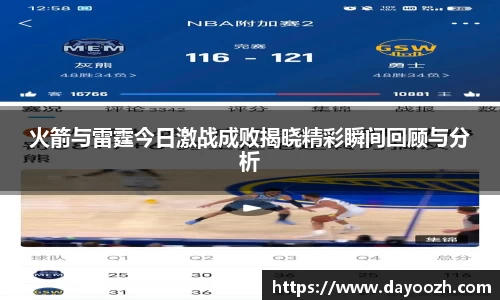 火箭与雷霆今日激战成败揭晓精彩瞬间回顾与分析